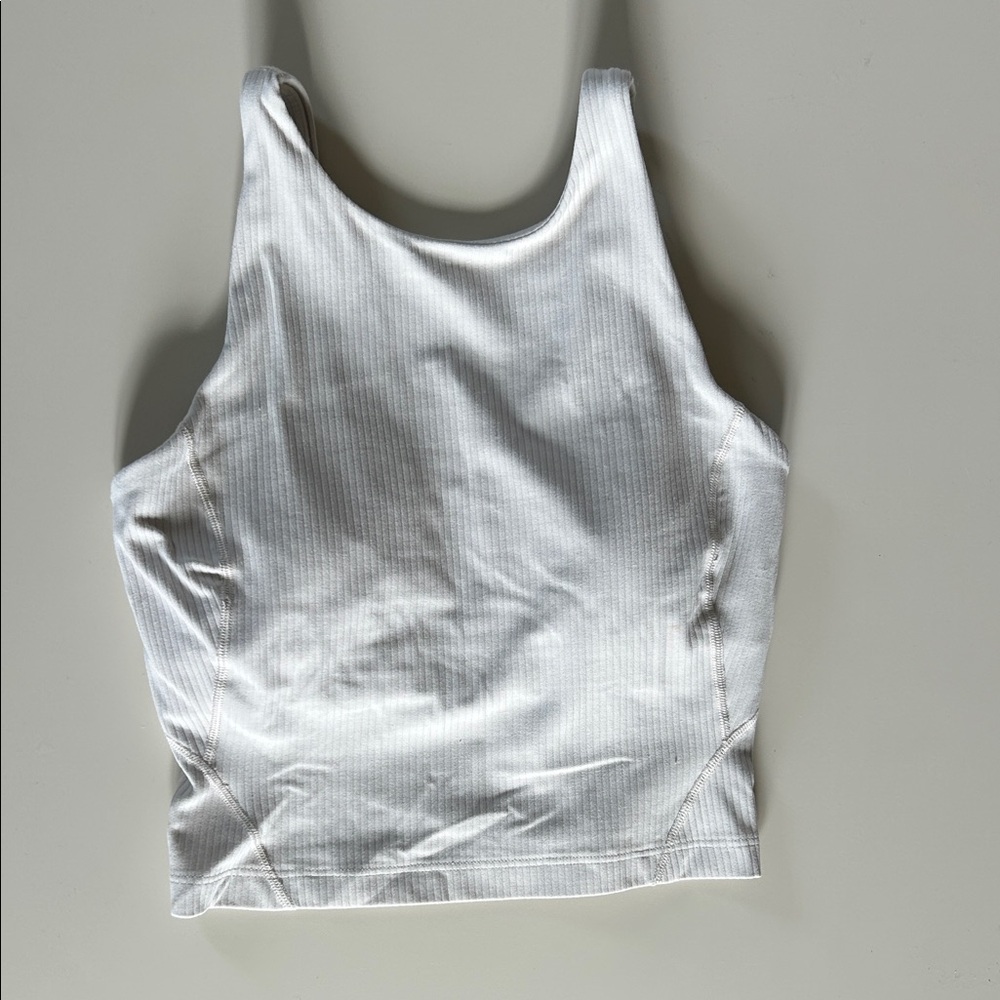 Lululemon Align Ribbed High Neck Tank Top Bone 2